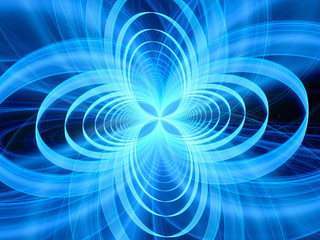 Fototapeta premium Blue glowing gravitational wave