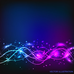 Abstract waves background illustration.