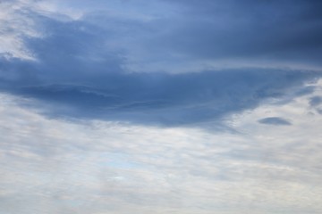 Obraz premium blue sky and big cloud with covered raincloud beautiful in nature