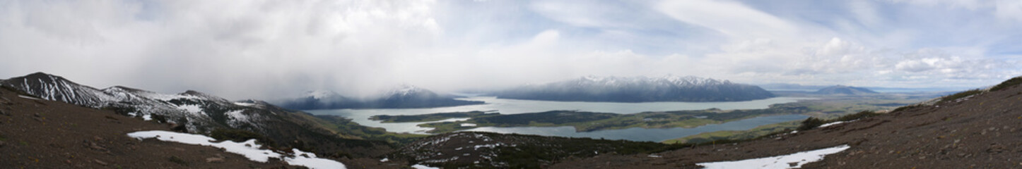 Parco Nazionale dei ghiacciai, 24/11/2010: vista sul Ghiacciaio Perito Moreno, il Lago Roca e il Lago Argentino dal sentiero che porta in cima al Cerro Cristal