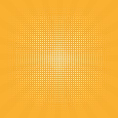 Retro background. Centric yellow vector pattern, Sun  dots. Shin