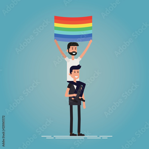 gay guy sitting on shoulders Lesbian oil galleries