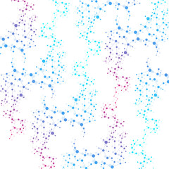 Structure molecule and communication. Dna, atom, neurons. Scientific concept for your design. Connected lines with dots. Medical, technology, chemistry, science background. Vector illustration.