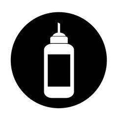 ketchup bottle icon illustration design