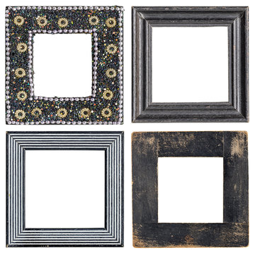 set of four square picture frames