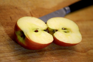 apple halved