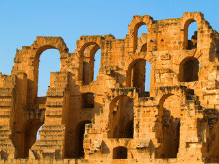 El Djem Coliseum, ancient amphitheater in Tunisia.