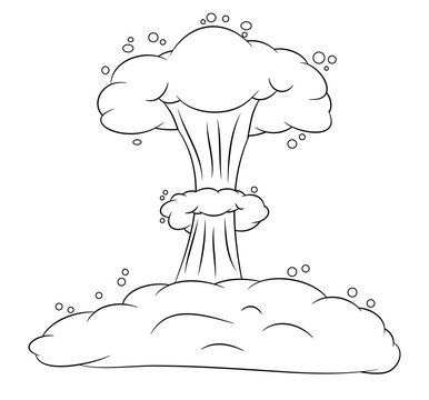 recommend clip art: mushroom cloud, nuclear explosion silhouette,  vector symbol ico