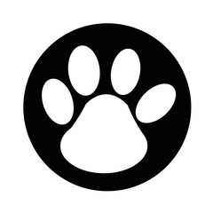 Fototapeta premium paw print icon illustration design