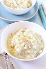 Dairy homemade rice pudding