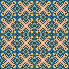 Cercles muraux Tuiles marocaines Modèle sans couture