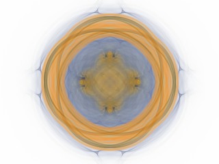 Abstract fractal with yellow pattern