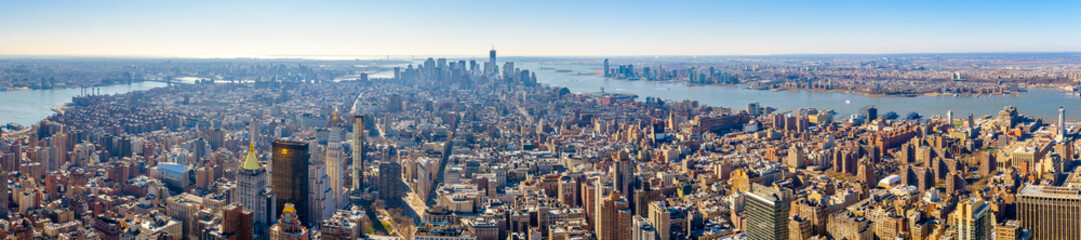 The aerial panorama of New York