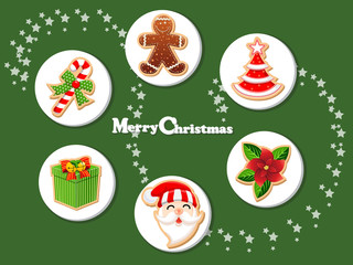 Christmas holiday dresses collection of icons 7