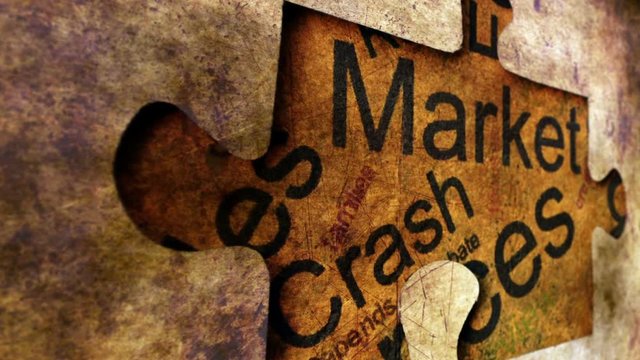 Market crash puzzle concept