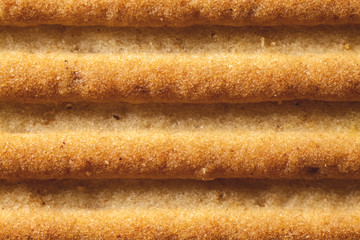 Shortbread. Texture close-up. Flat view.