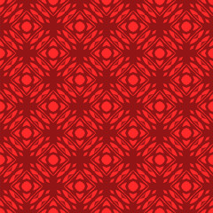 Fototapeta premium Red Ornamental Seamless Line Pattern. Endless Texture. Oriental Geometric Ornament
