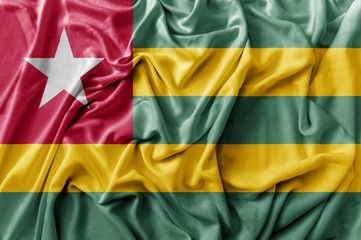 Ruffled waving Togo flag