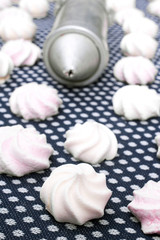 small spiral meringues - shallow depth of field