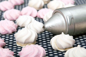 small spiral meringues - shallow depth of field
