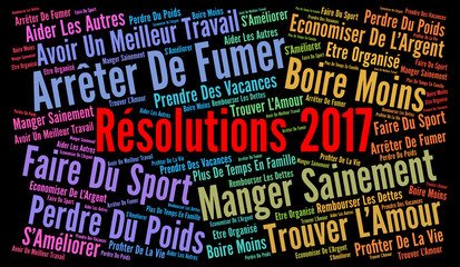 Résolutions 2017 nuage de mots