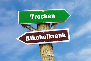 Schild 127 - Alkoholkrank