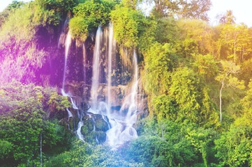 Thararak waterfall baan chedi kho, Mae sot, Tak, Thailand, Thailand, Colorful Style