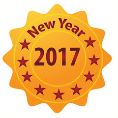 Happy new year stamp