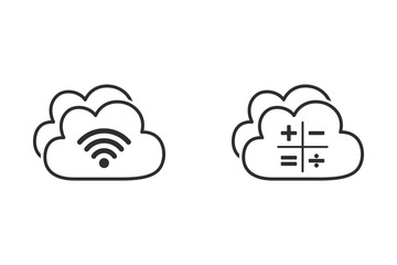 Cloud computing - vector icon.