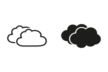 Clouds sky - vector icon.