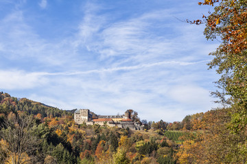 Fototapeta na wymiar Castle Deutschlandsberg on western Styria vine route in Austria