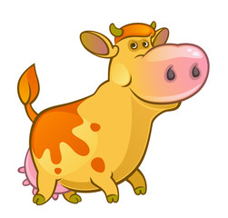 Obraz na płótnie Canvas Cute cow
