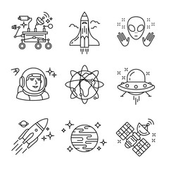 Cosmos exploration sings set © iconicbestiary