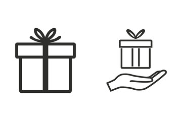 Gift Box - vector icon.