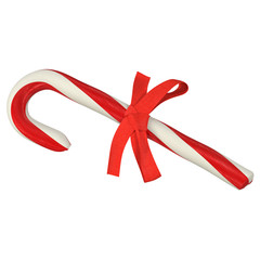 lollipop with bow, 3d illustration