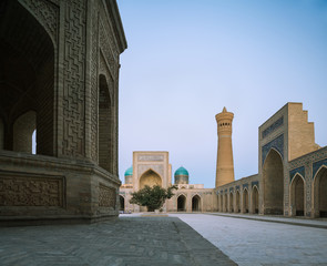 Fototapeta na wymiar Complex of ancient buildings in the city of Bukhara, Uzbekistan