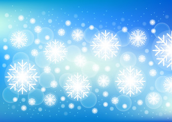 Fototapeta na wymiar Abstract Christmas background . Elegant winter made of snowflakes . Vector Illustration. Eps10.