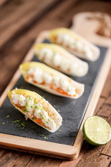 endives chair de crabe et chantilly au citron vert 1