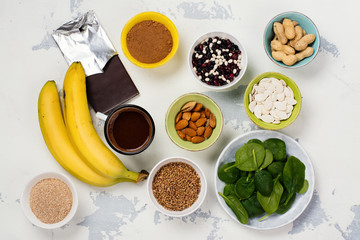 Food rich of magnesium