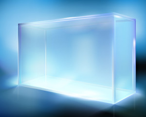 Glass-case. Vector illustration.