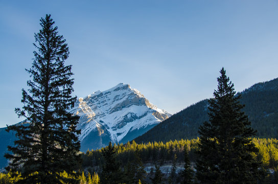 View of mountains from Banff Springs hotel