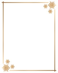 Illustration of Copper Snowflakes Border