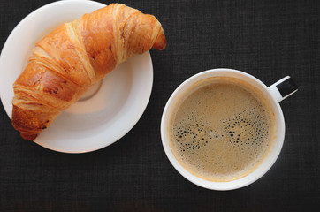 croissant and coffee