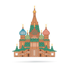 The Most Famous cathedral In Moscow, Saint Basil's Cathedral, Russia 