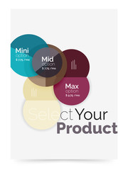 Business layout - select your product with sample options