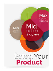 Business layout - select your product with sample options