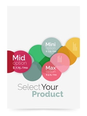 Business layout - select your product with sample options