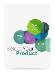 Business layout - select your product with sample options