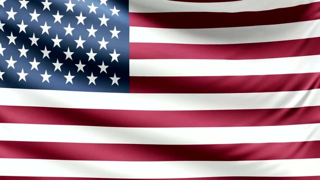 Realistic beautiful USA flag looping Slow 4k resolution