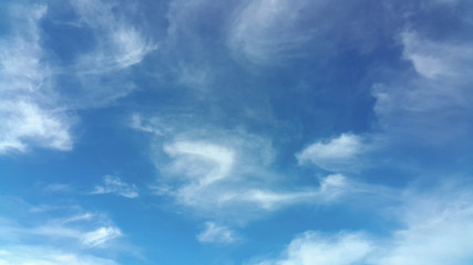 Obraz premium Bright blue sky with clouds used for background